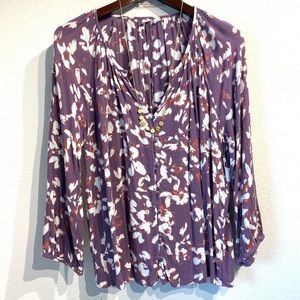 Melrose & Market | Floral Printed Top Sz L